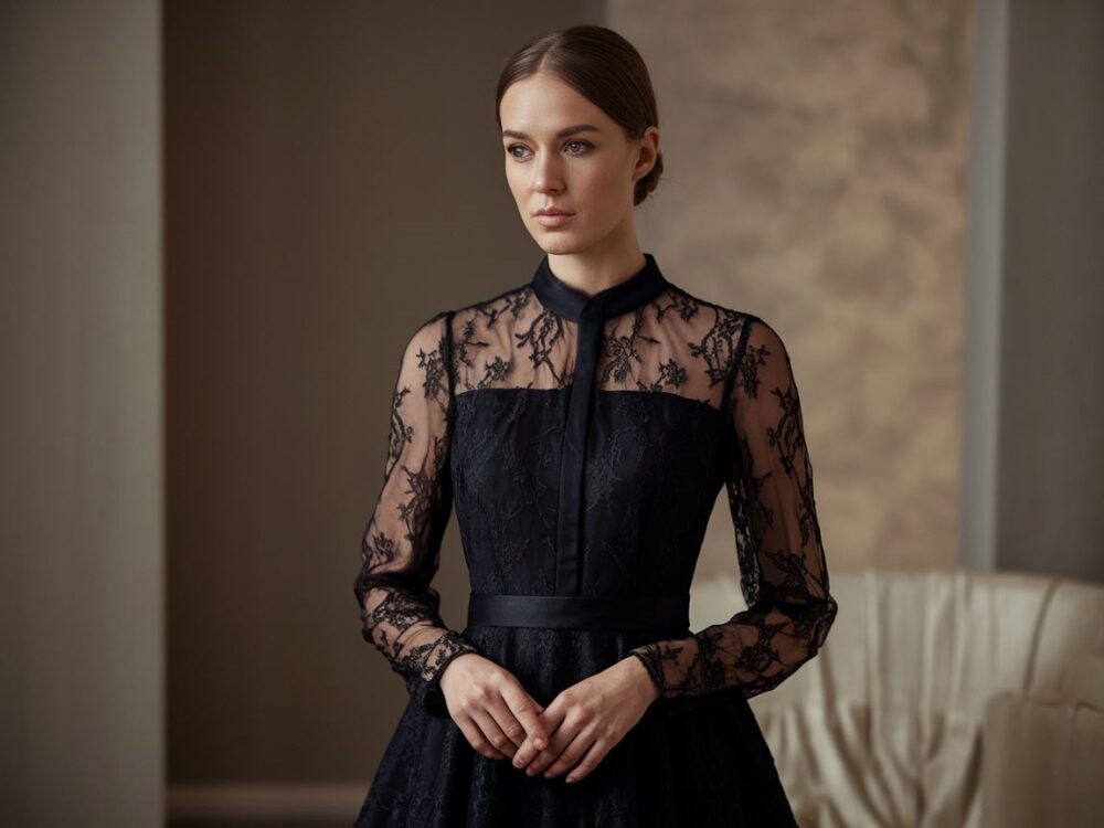 Elegancki strój żałobny