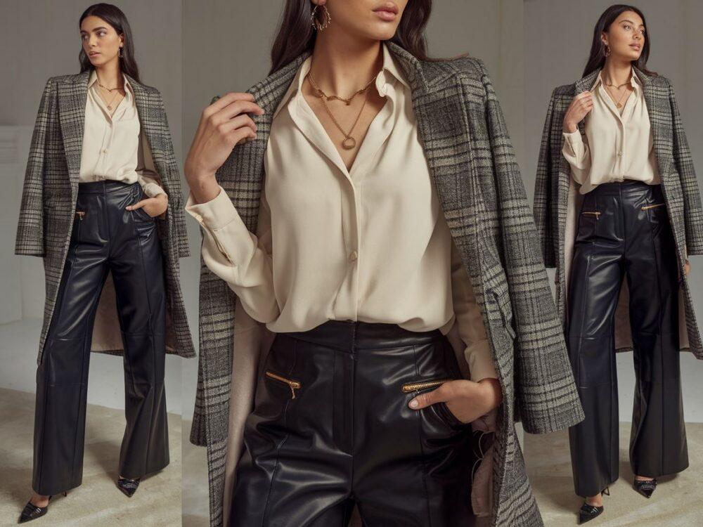 bluzka do skórzanych spodni