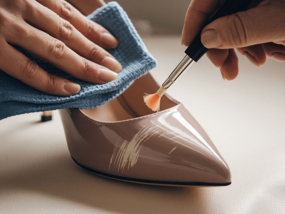 czyszczenie lakierowanych butów