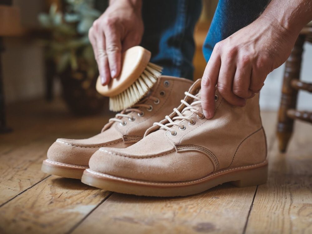 czyszczenie zamszowych kozaków