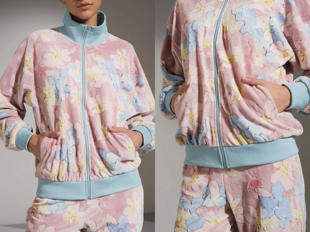 modny dres welurowy damski