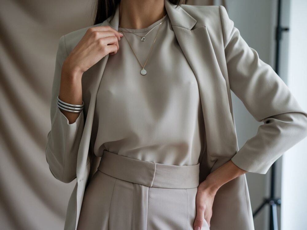 outfit z bluzką i spodniami
