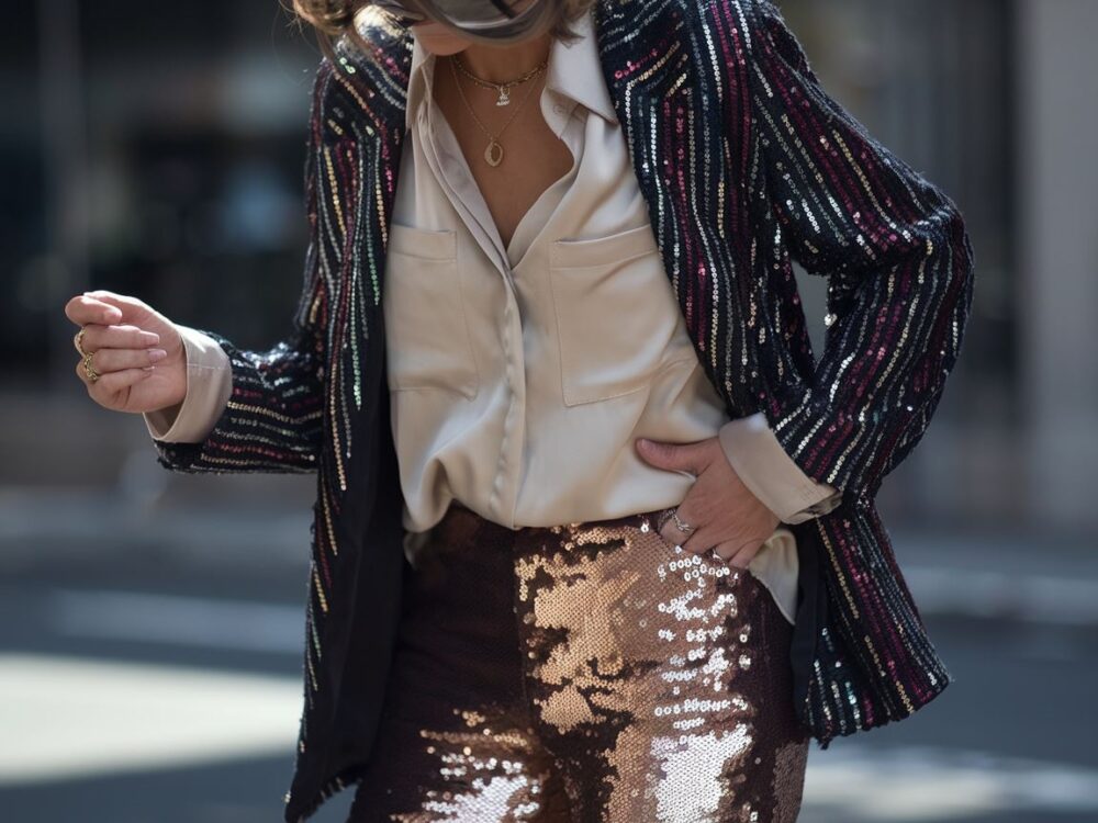 outfit z cekinami