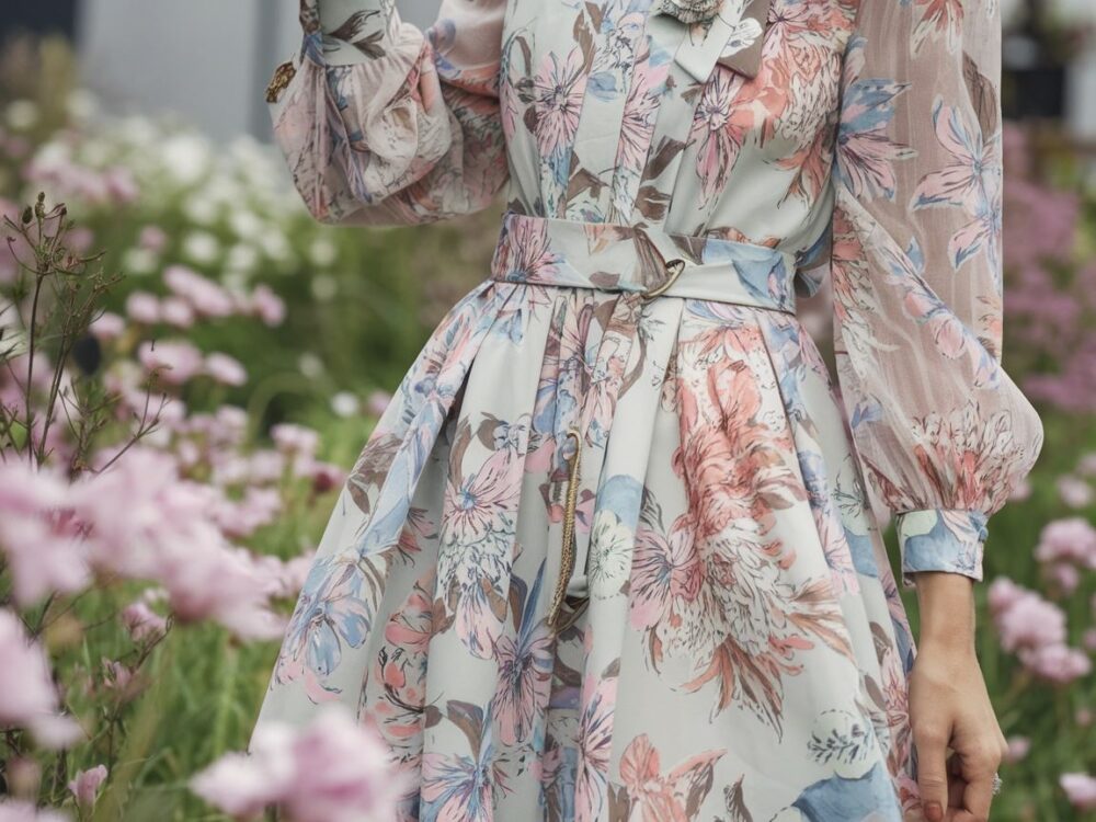 pastelowe buty i sukienka