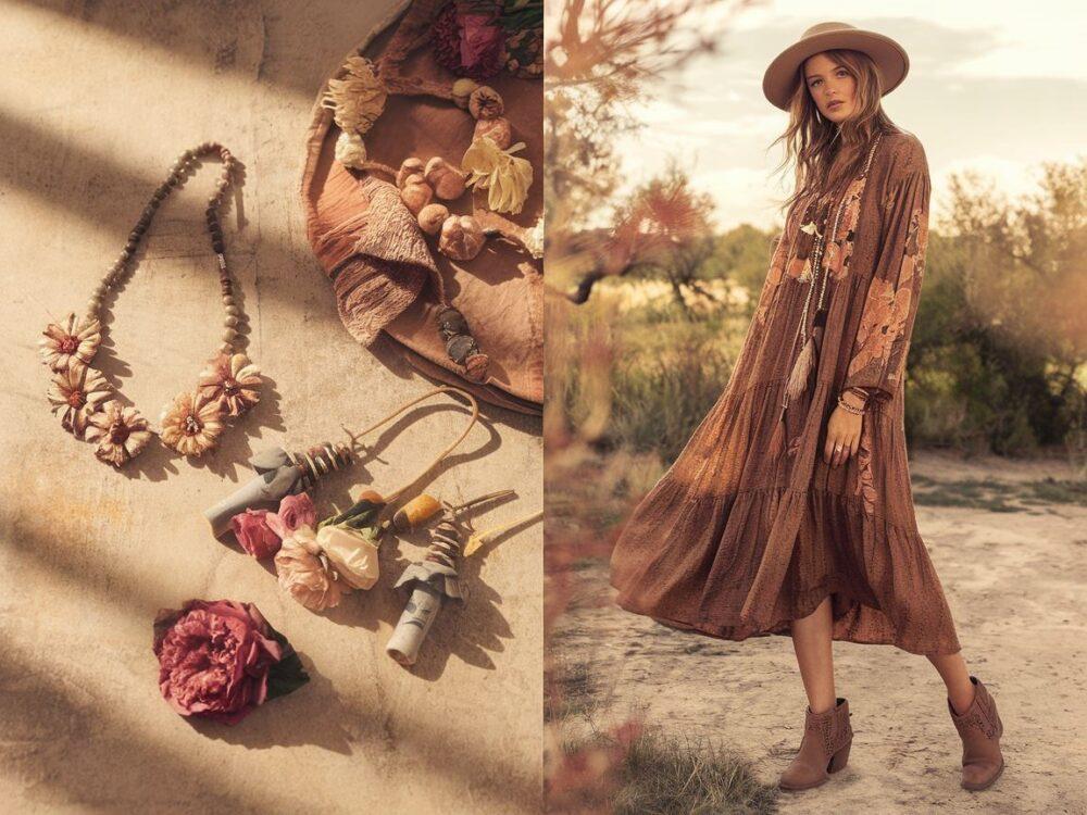 stylizacja boho z botkami