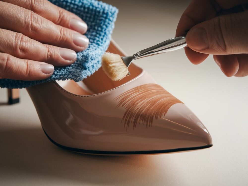 usuwanie rys z obuwia