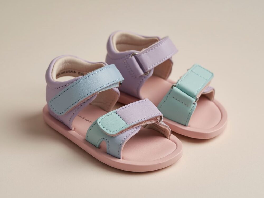kolorowe sandałki niemowlęce