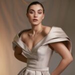 modna sukienka dla figury z szerokimi ramionami