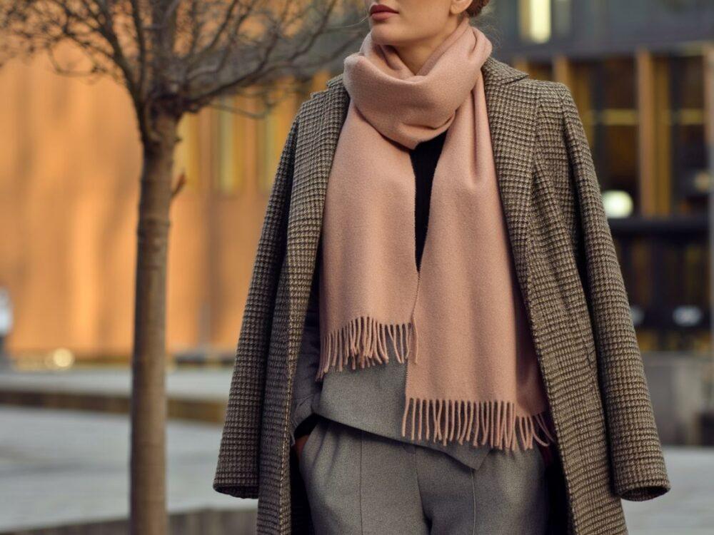 modne wiązanie szalika