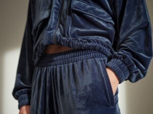 teal velour tracksuit