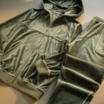 welur zielony ubranie