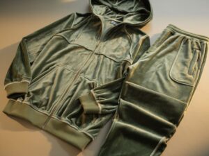 welur zielony ubranie