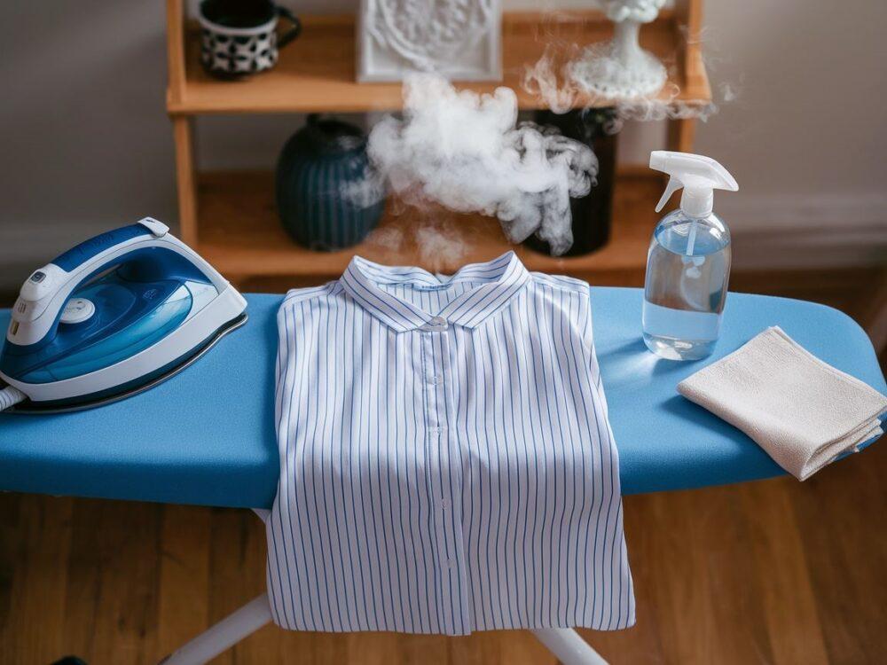 wygładzanie bluzki rękami