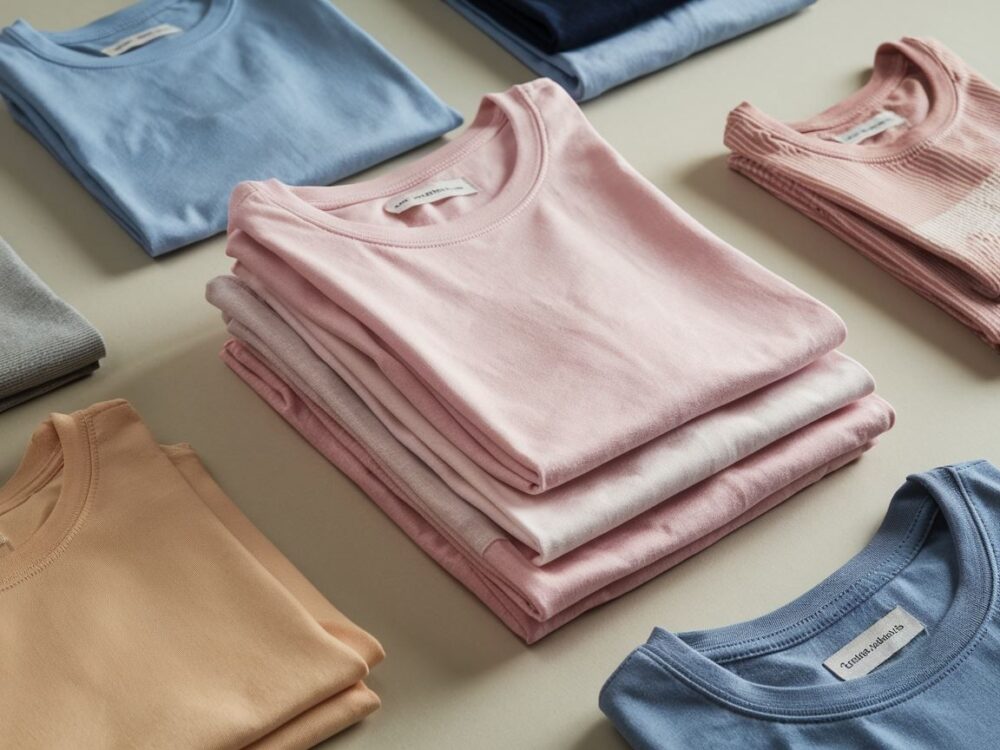 złożona bluzka na białym tle