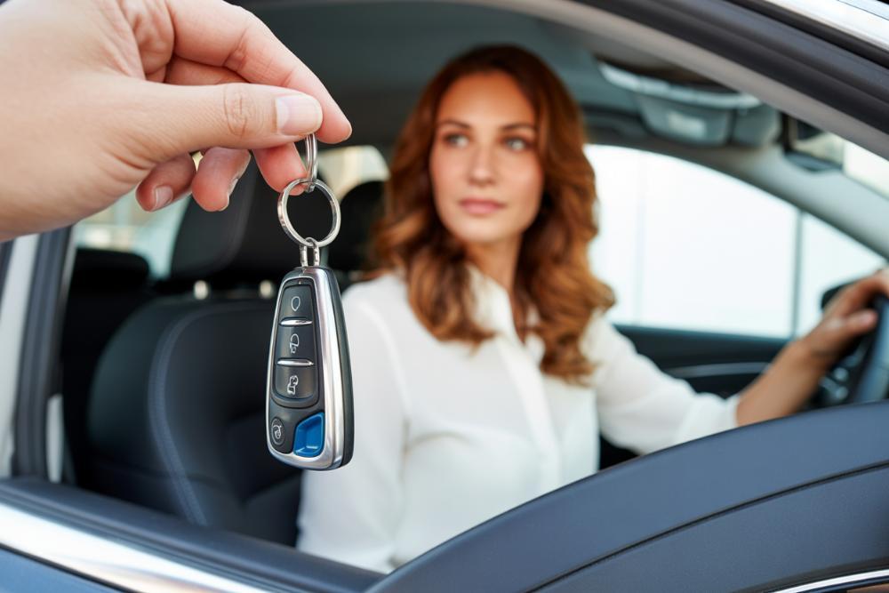 Przekazanie kluczyków po sprzedaży auta do skupu aut w Żninie